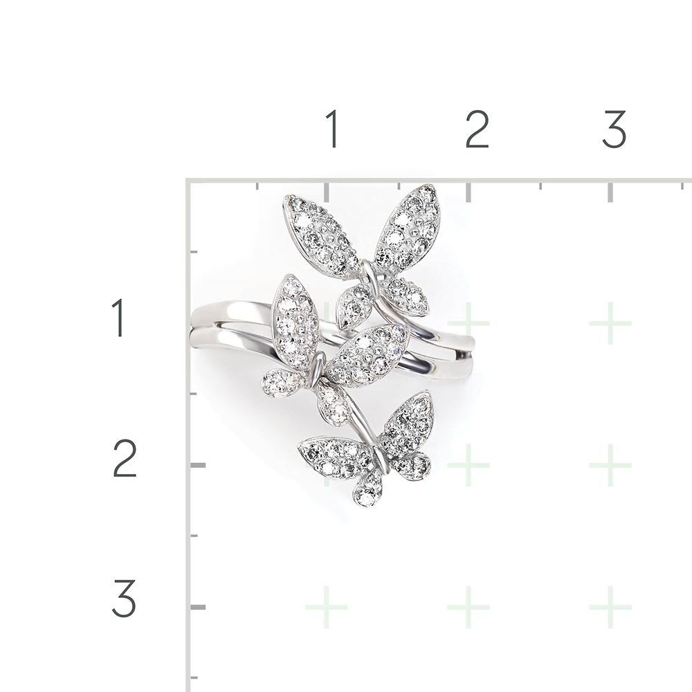 Серебряное кольцо с фианитами от интернет магазина JEWELIN