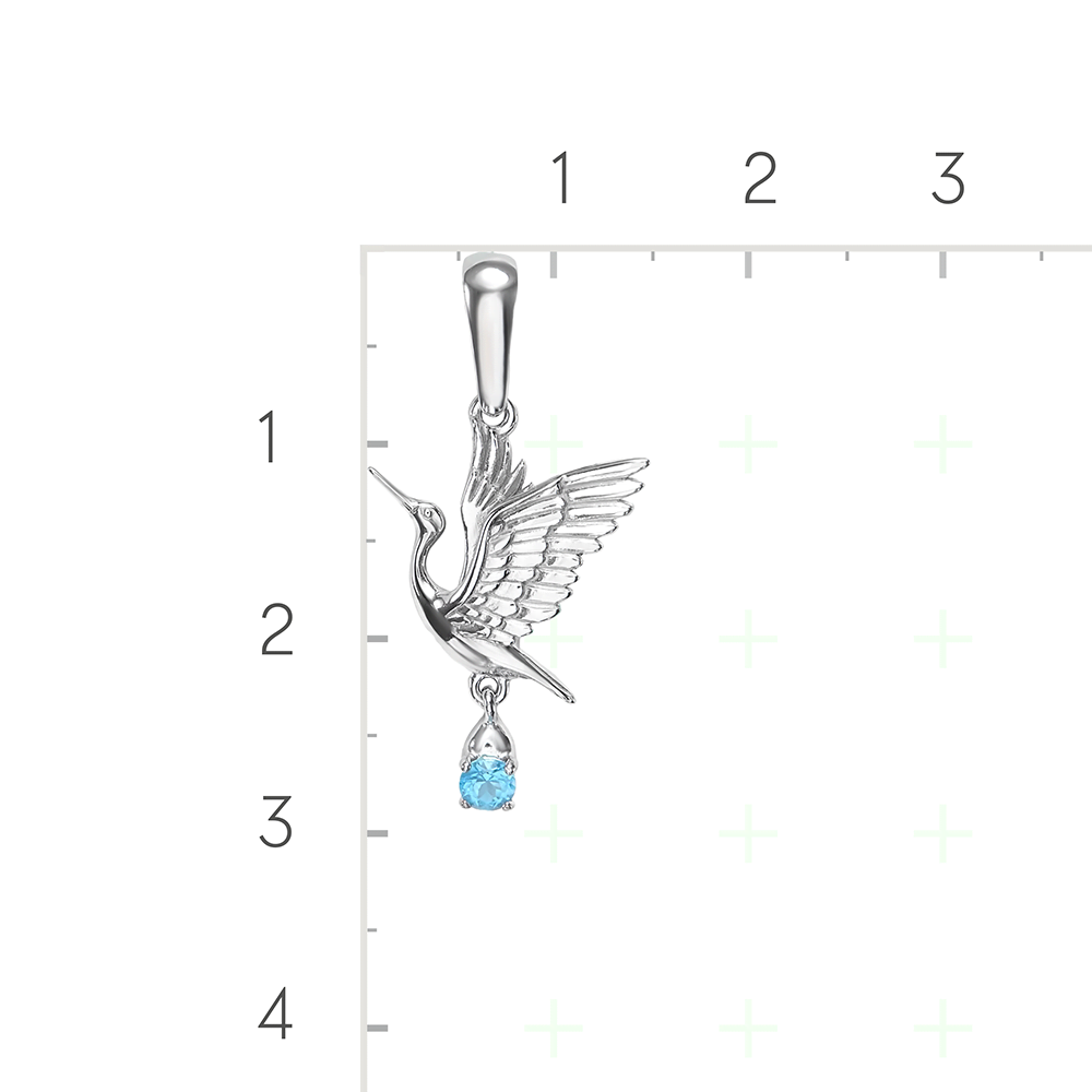 Серебряная подвеска с топазом от интернет магазина JEWELIN