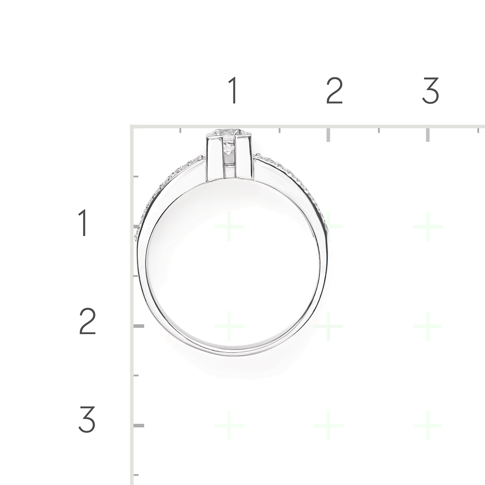 Серебряное кольцо с фианитами от интернет магазина JEWELIN