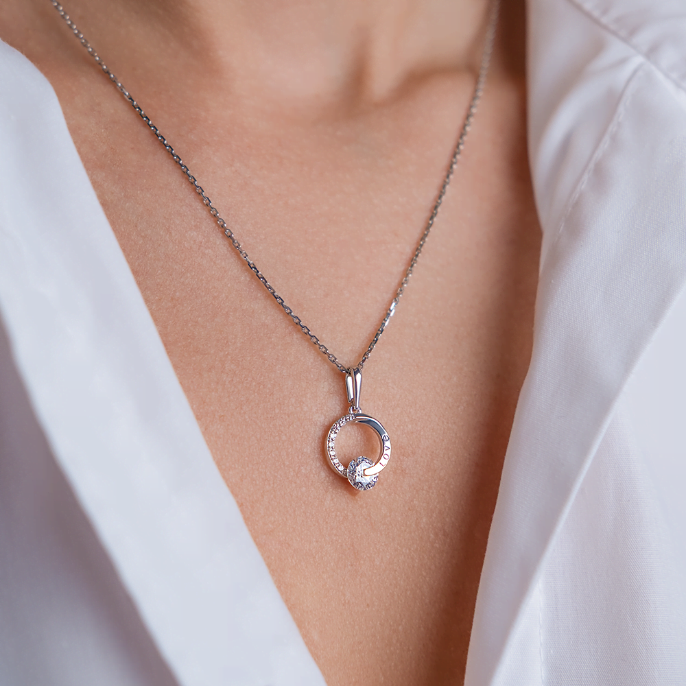 Серебряная подвеска с фианитами от интернет магазина JEWELIN