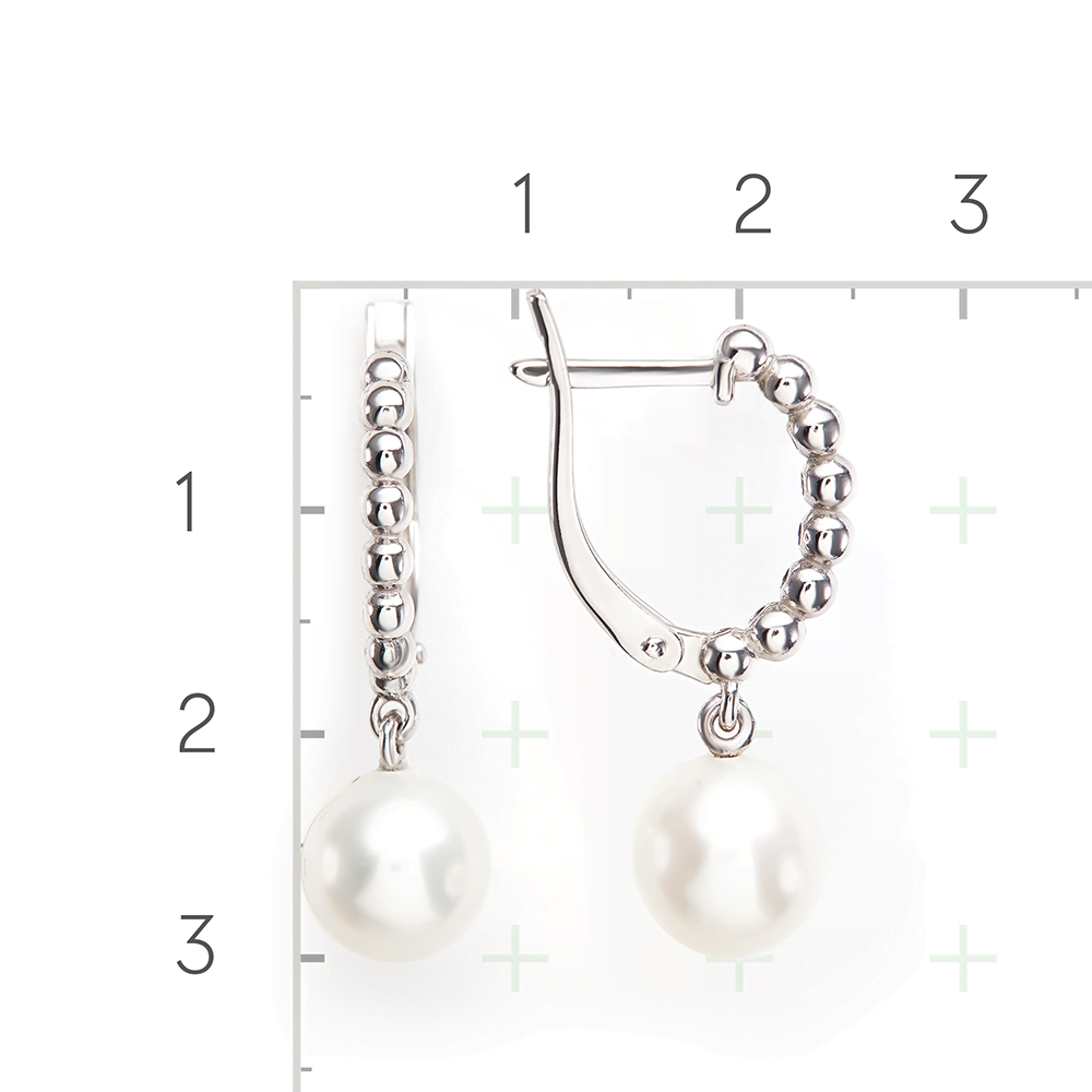 Серебряные серьги с жемчугом от интернет магазина JEWELIN
