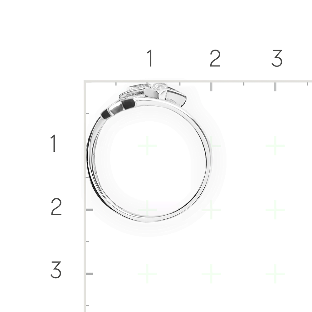 Серебряное кольцо с фианитами от интернет магазина JEWELIN