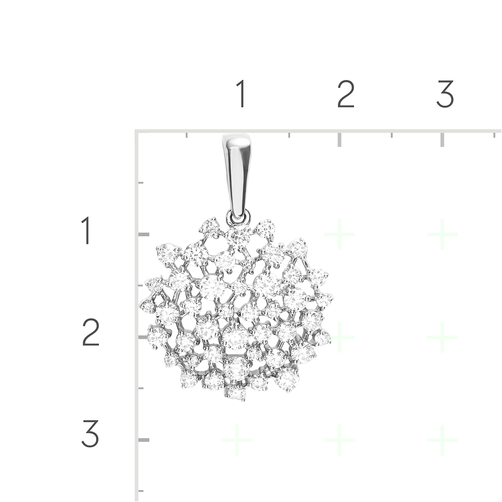 Серебряная подвеска с фианитами от интернет магазина JEWELIN