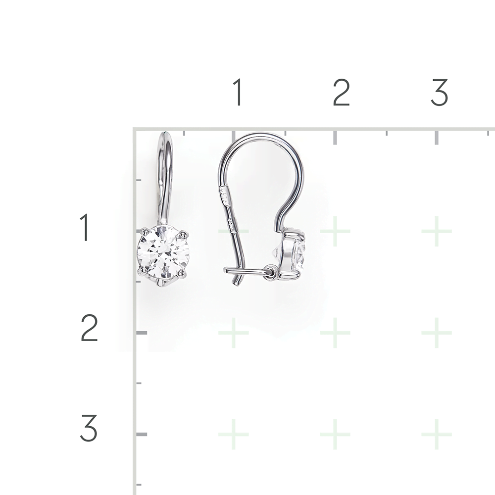 Серебряные серьги с фианитами от интернет магазина JEWELIN