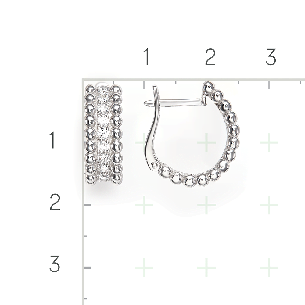 Серебряные серьги с фианитами от интернет магазина JEWELIN