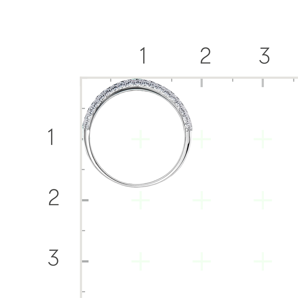 Серебряное кольцо с фианитами от интернет магазина JEWELIN