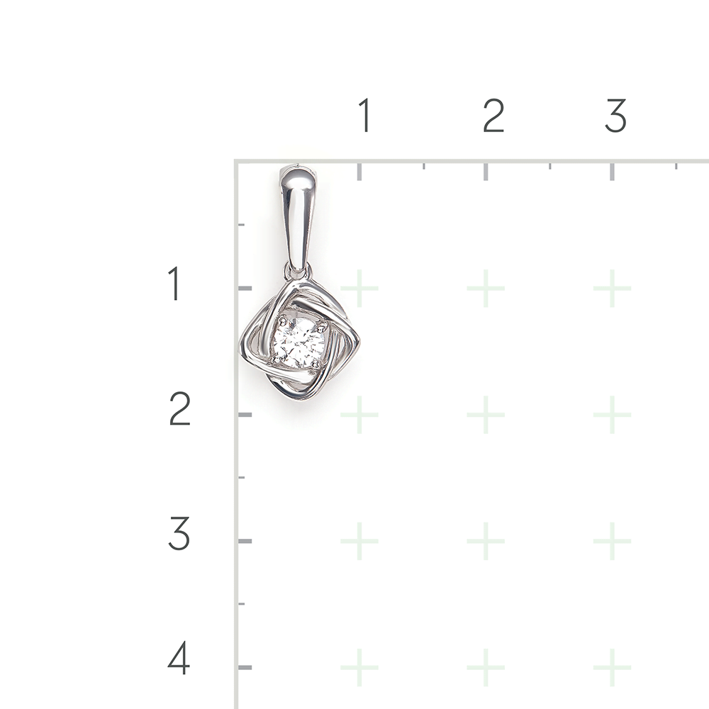 Серебряная подвеска с фианитами от интернет магазина JEWELIN
