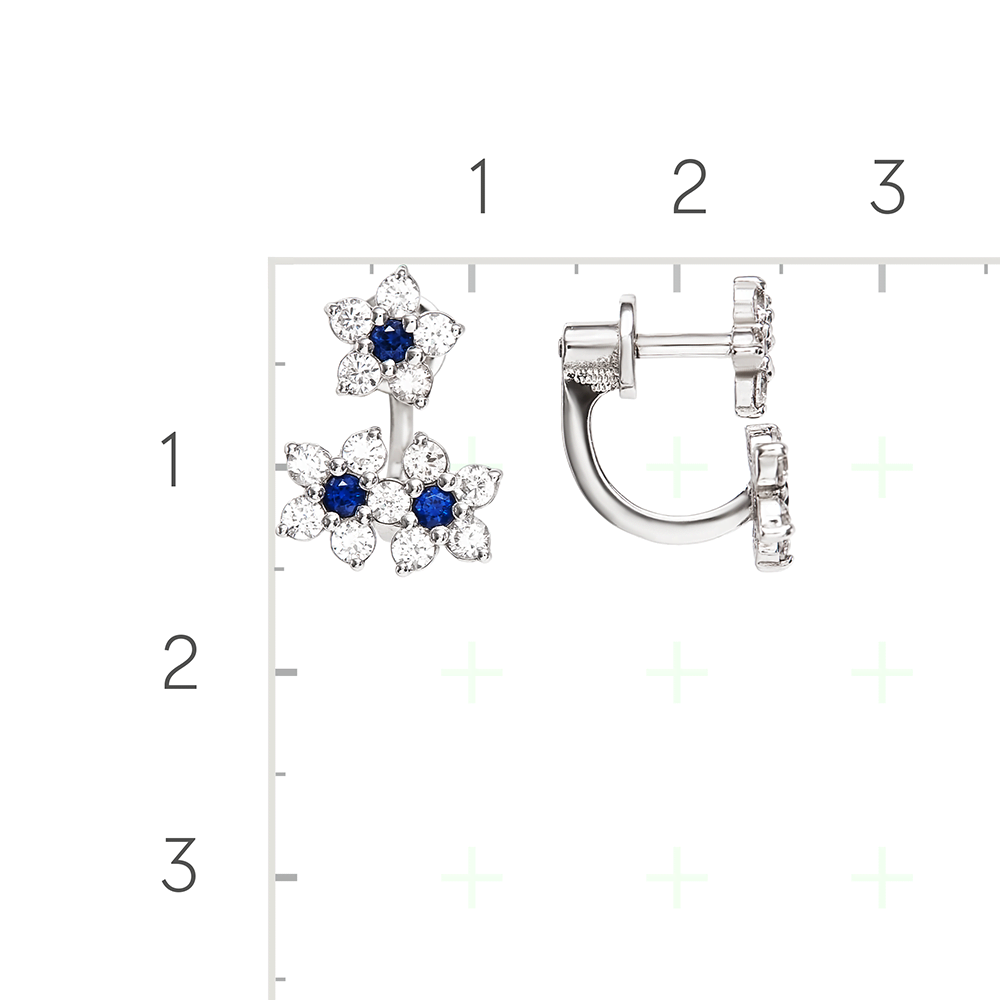 Серебряные серьги с фианитами от интернет магазина JEWELIN