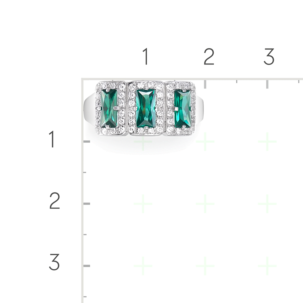 Серебряное кольцо с фианитами от интернет магазина JEWELIN