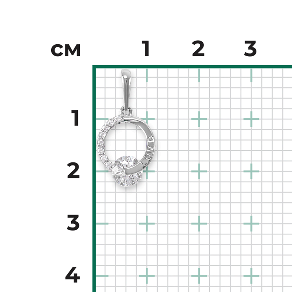 Серебряная подвеска с фианитами от интернет магазина JEWELIN