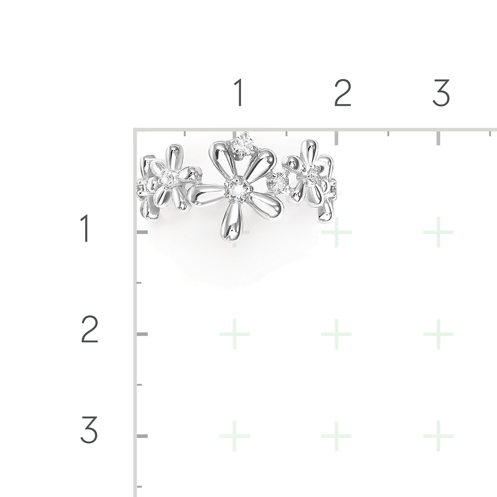 Серебряное кольцо с фианитами от интернет магазина JEWELIN