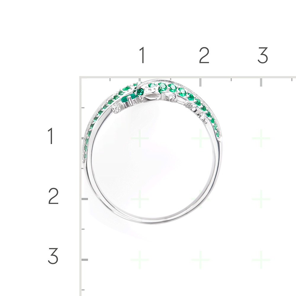 Серебряное кольцо с фианитами от интернет магазина JEWELIN