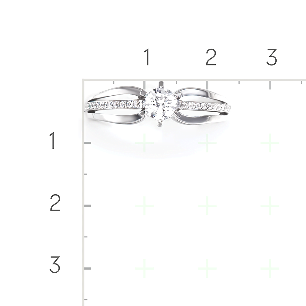 Серебряное кольцо с фианитами от интернет магазина JEWELIN