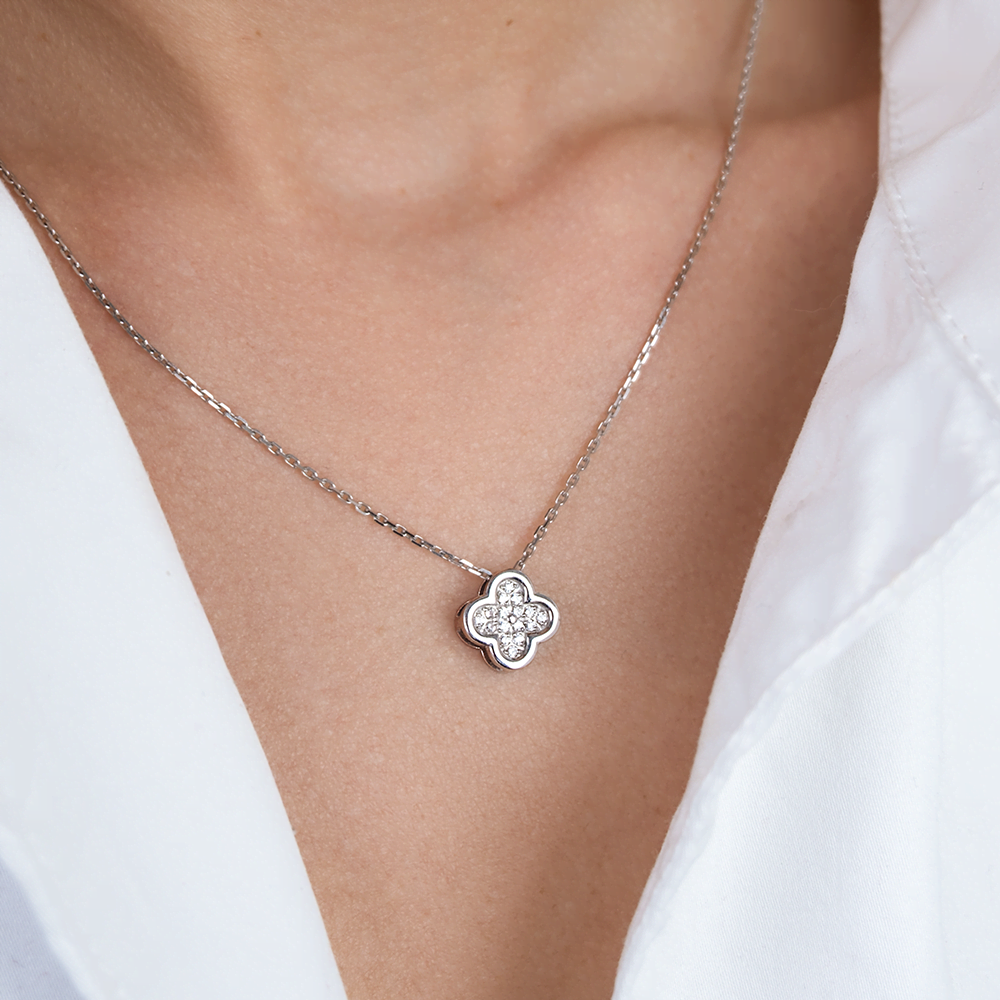 Серебряная подвеска с фианитами от интернет магазина JEWELIN