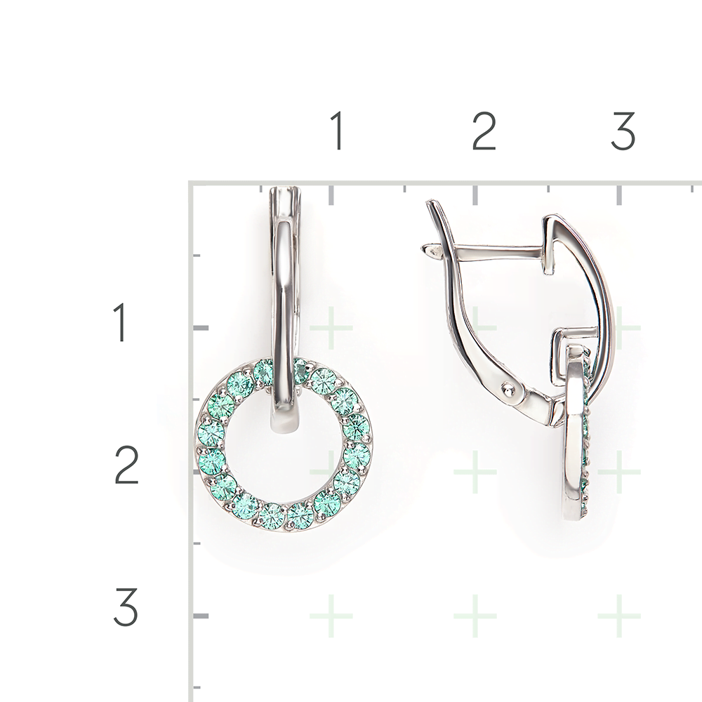 Серебряные серьги с фианитами от интернет магазина JEWELIN