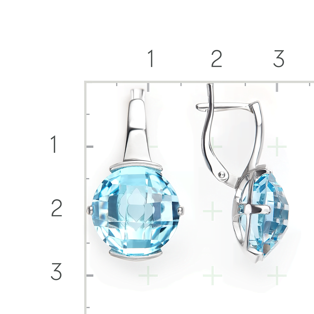 Серебряные серьги с топазом от интернет магазина JEWELIN