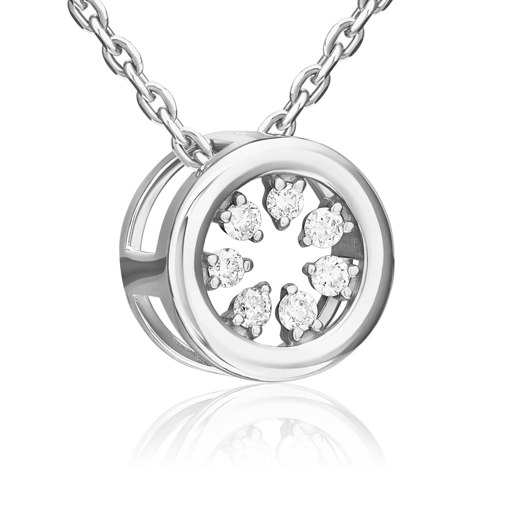 Серебряная подвеска с фианитами от интернет магазина JEWELIN