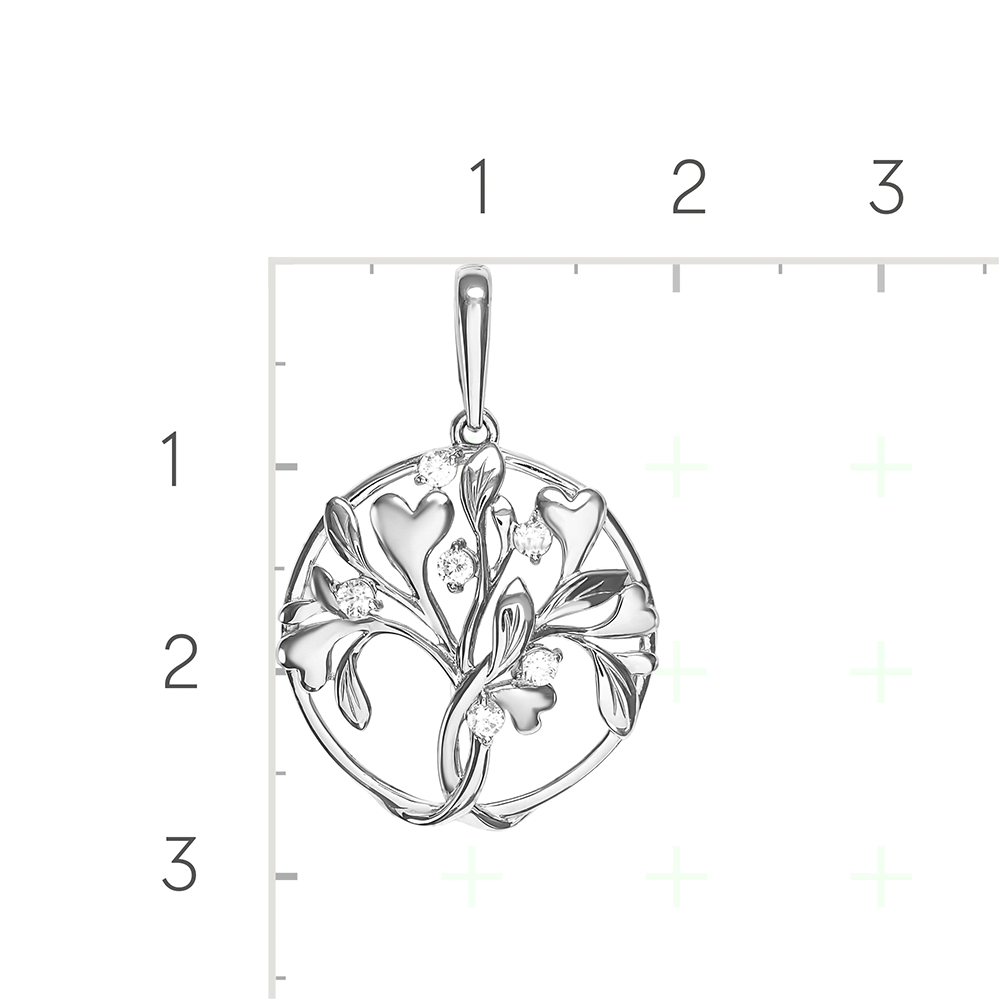 Серебряная подвеска с фианитами от интернет магазина JEWELIN