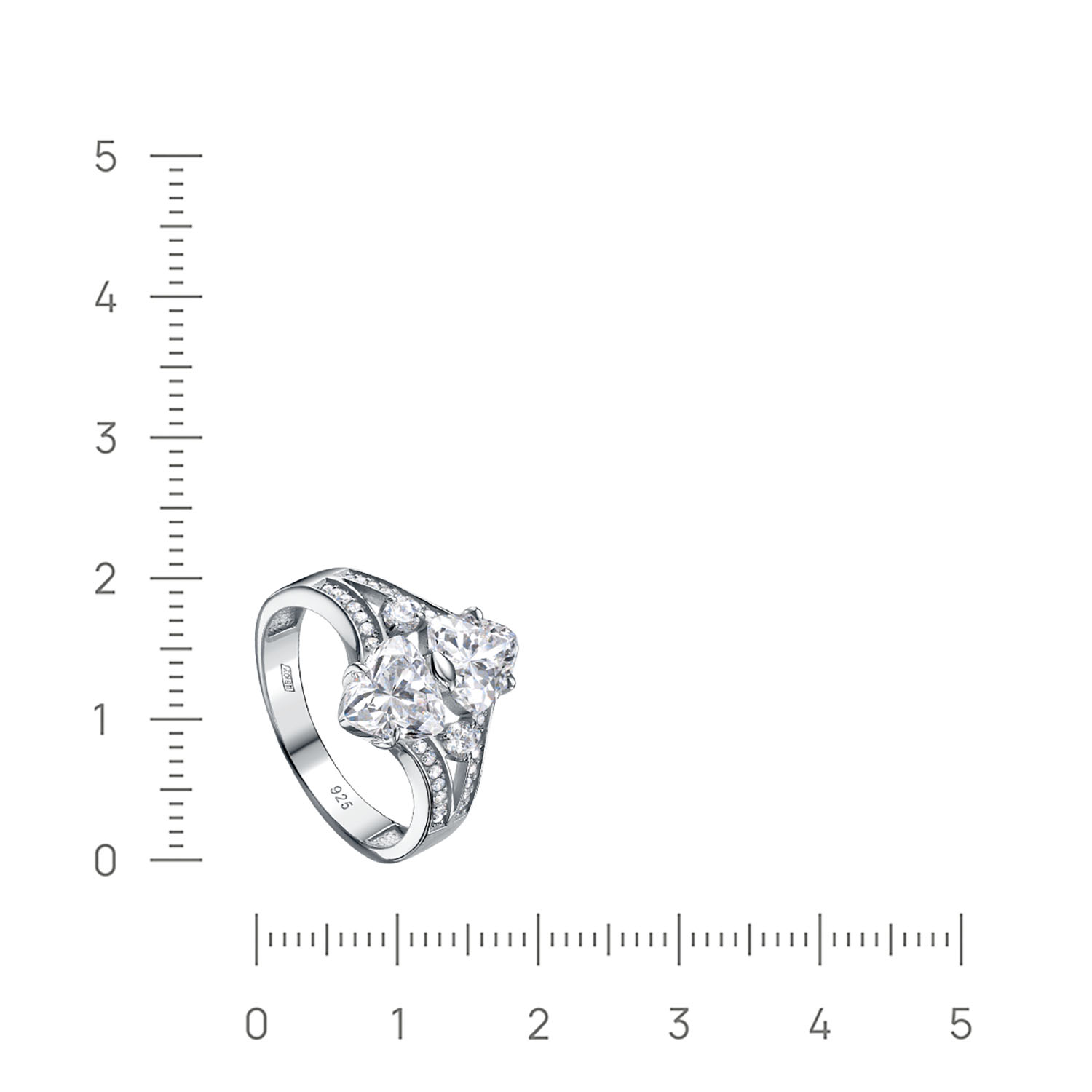 Кольцо из серебра с фианитом от интернет магазина JEWELIN