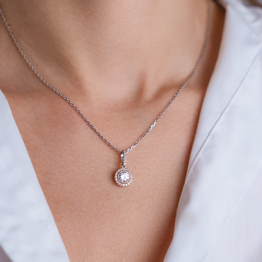 Серебряная подвеска с фианитами от интернет магазина JEWELIN
