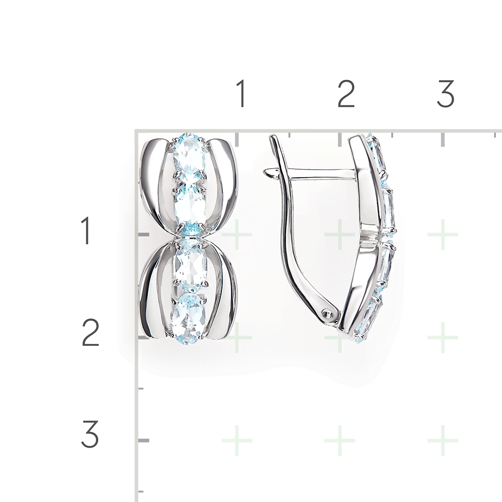 Серебряные серьги с топазом от интернет магазина JEWELIN