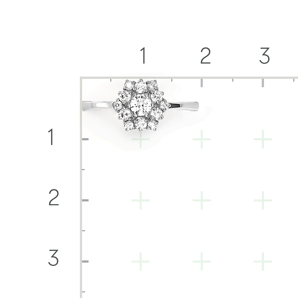 Серебряное кольцо с фианитами от интернет магазина JEWELIN