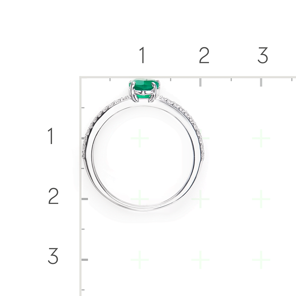 Серебряное кольцо с халцедон, фианитами от интернет магазина JEWELIN