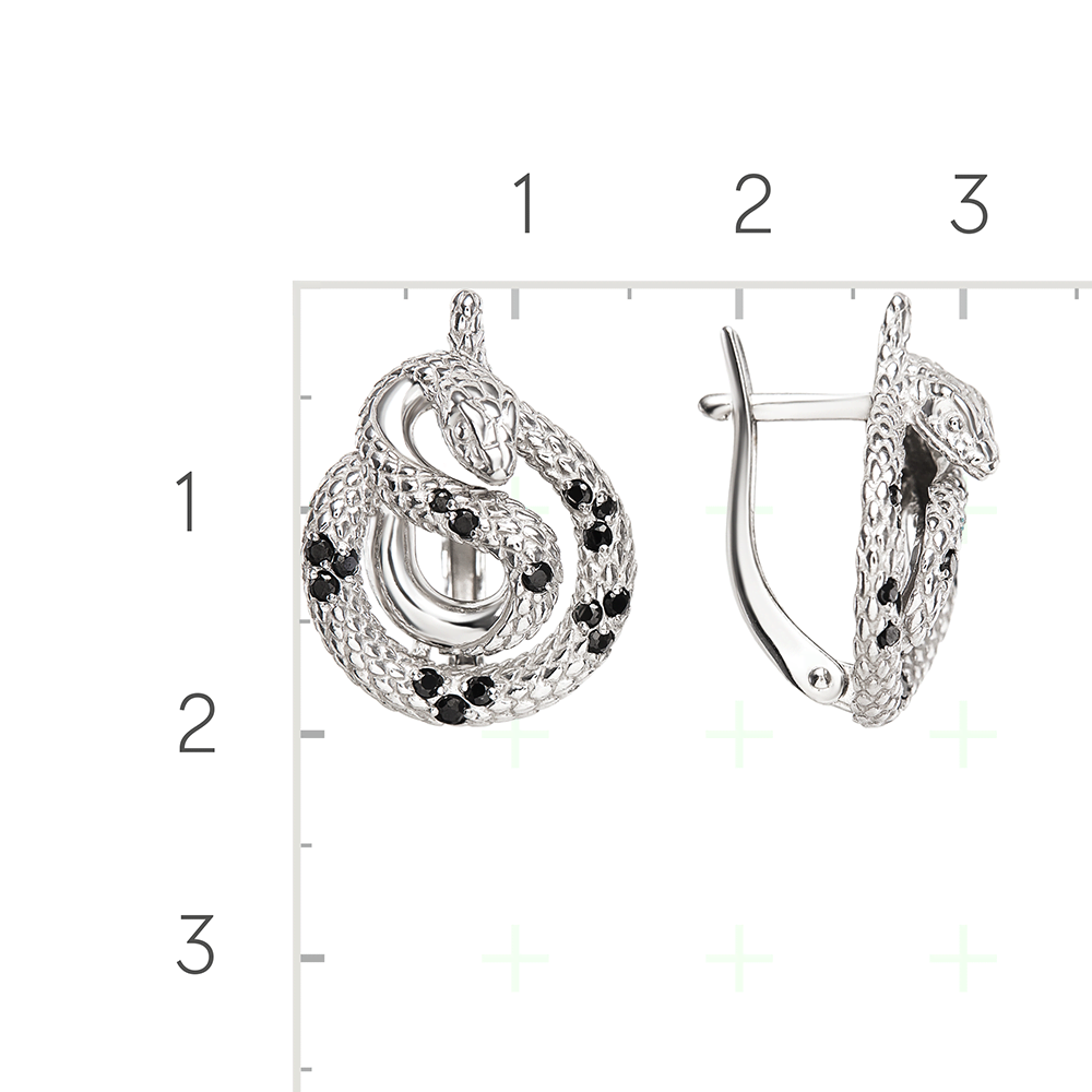 Серебряные серьги с фианитами от интернет магазина JEWELIN
